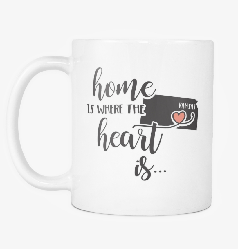 Kansas State Coffee Mug 11oz White - California State Heart, transparent png #5301286