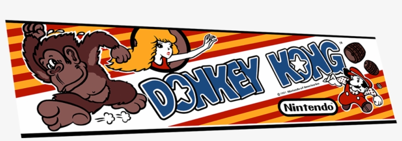 Donkey Kong Marquee - Tin Sign Donkey Kong Arcade Shop Game Room Marquee, transparent png #5303548