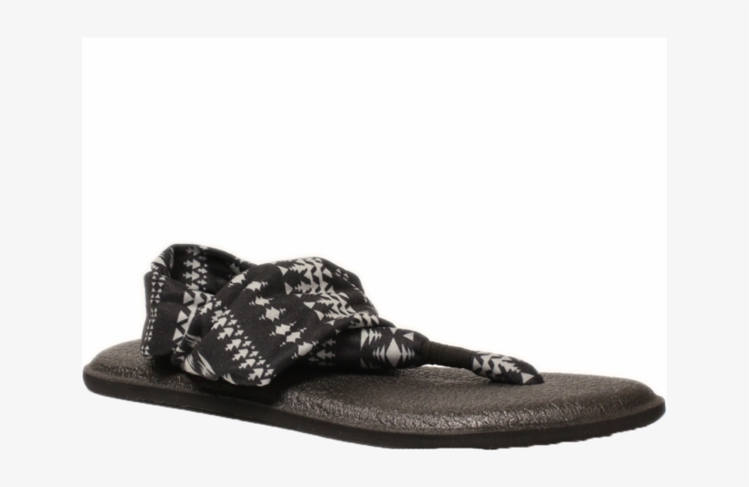 Women's Sanuk Yoga Sling 2 Prints 1015889 Black/natural - Flip-flops, transparent png #5303826