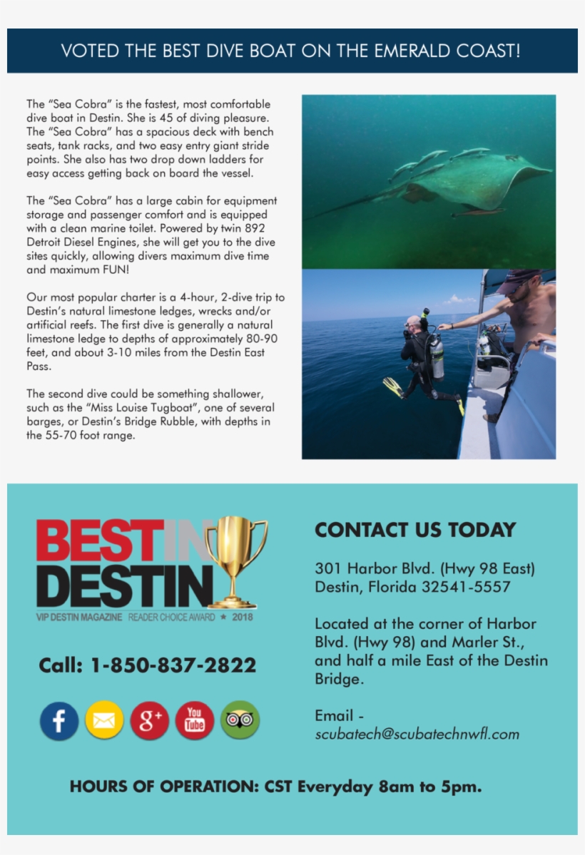 Voted The Best Dive Boat On The Emerald Coast The Sea - Best Of Best All Singles, transparent png #5306030