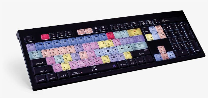Logickeyboard Adobe Premiere Pro Cc Mac Astra Backlit - Keyboard For Adobe Premiere Pro Pc, transparent png #5307885