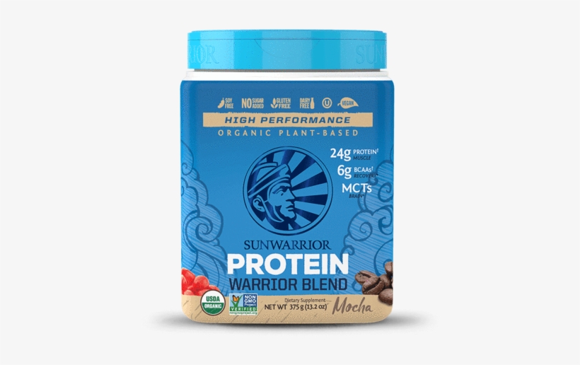 Sunwarrior Warrior Blend Mocha Vegan Protein Powder - Sunwarrior Protein Warrior Blend, transparent png #5308218