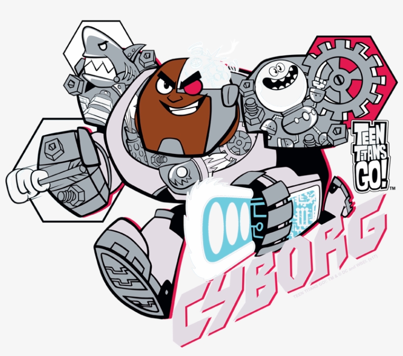 Teen Titans Go Cyborg Youth T Shirt - Teen Titans Go: Season 3 - Pt 1 Dvd, transparent png #5308368