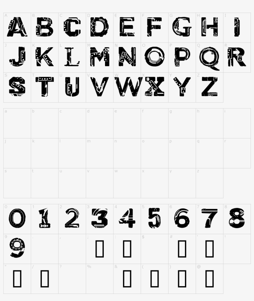 Font Characters - Template, transparent png #5308419