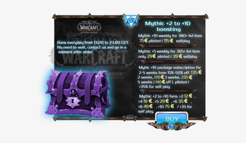 Mythic 2 To 10 Boosting - World Of Warcraft, transparent png #5310137
