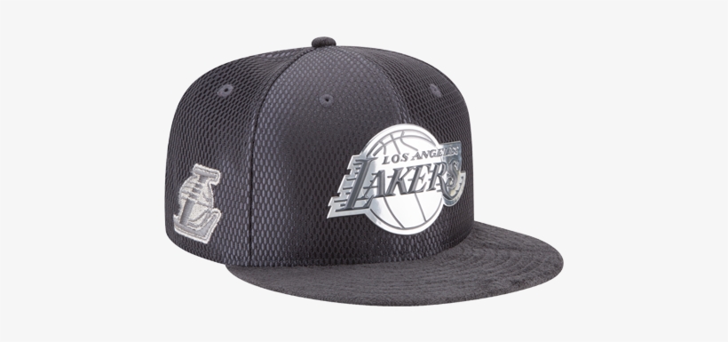 Los Angeles Lakers Youth 9fifty On Court Lux Mesh Faux - Los Angeles Lakers New Era Nba On-court Graphite Collection, transparent png #5310621