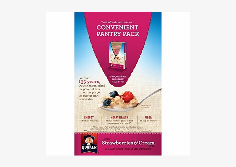 Auction - Quaker Blueberries & Cream Instant Oatmeal Hot, transparent png #5311151