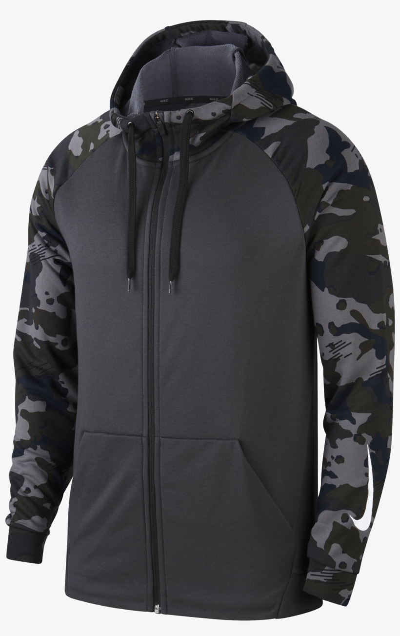 Buy Nike Men Long Sleeve Full Zip Fleece Dry Hoodie, - Aq1138 060 Nike, transparent png #5316143