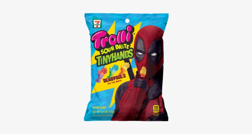 Trolli Sour Brite Tiny Hands Deadpool 2 Gummi Candy, - Trolli Sour Brite Tiny Hands, transparent png #5316529