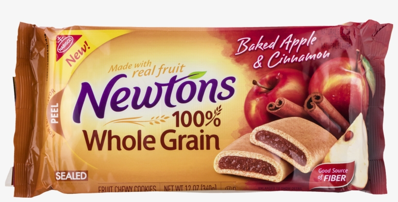 Nabisco Newtons 100% Whole Grain Baked Apple & Cinnamon - Nabisco Newtons Triple Berry Chewy Cookies, transparent png #5317714