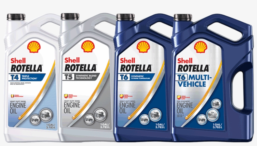 Shell Rotella® T4 Triple Protection® - Rotella T4 Oil 5w30, transparent png #5317982