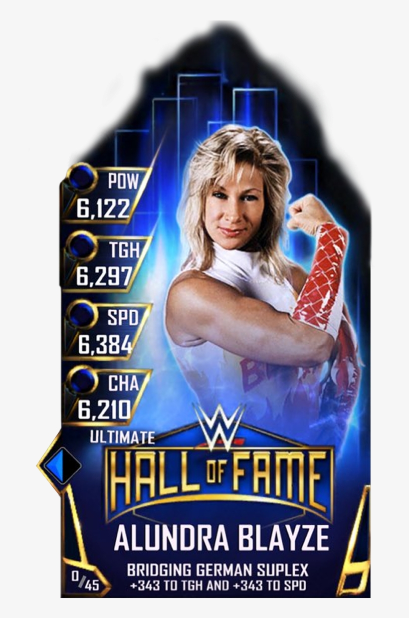 Supercard Alundrablayze S3 13 Ultimate Halloffame - Wwe Supercard Hall Of Fame Cards, transparent png #5321739