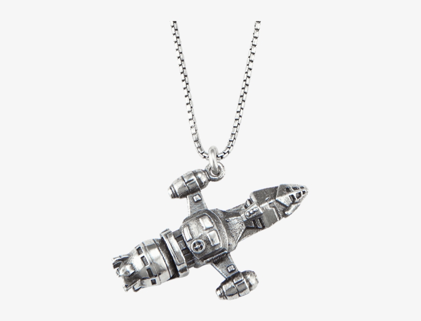 Firefly Serenity Ship Necklace Pendant - Solid Sterling, transparent png #5322395