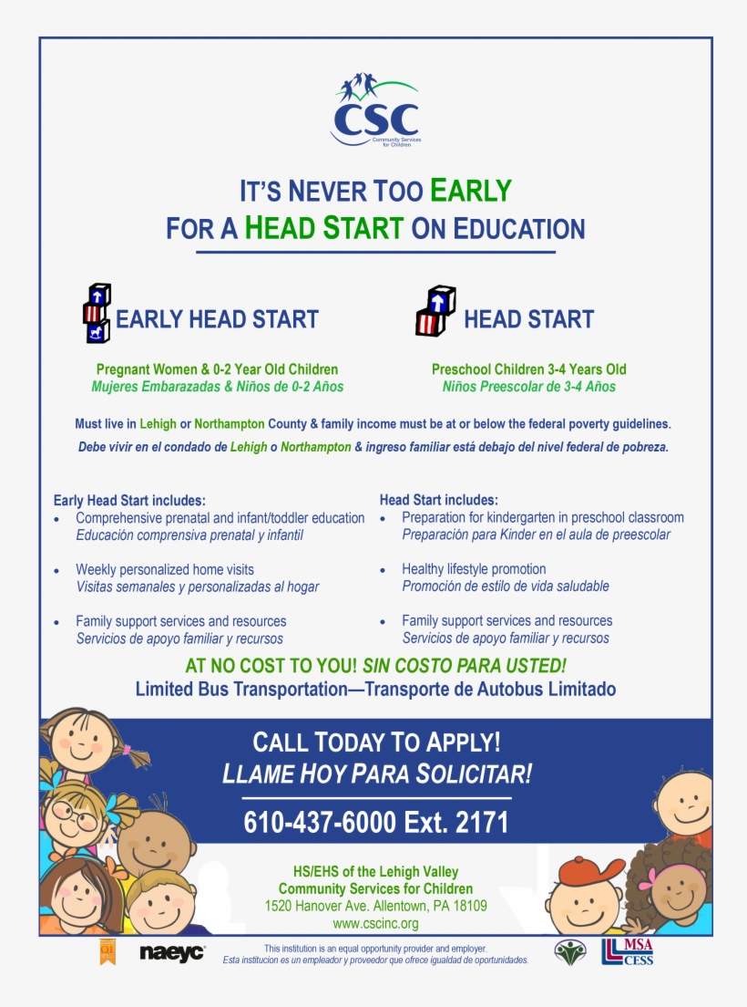2018-2019 Application Cover English - Early Head Start, transparent png #5323557
