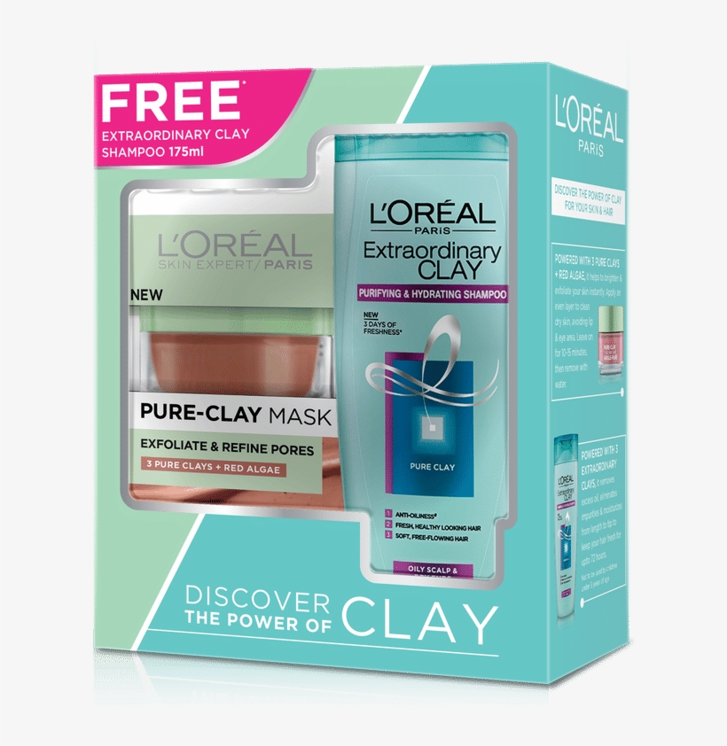 Loreal Paris Masks & Peels - L'oreal Paris Detox & Brighten Pure Clay Mask,, transparent png #5323847