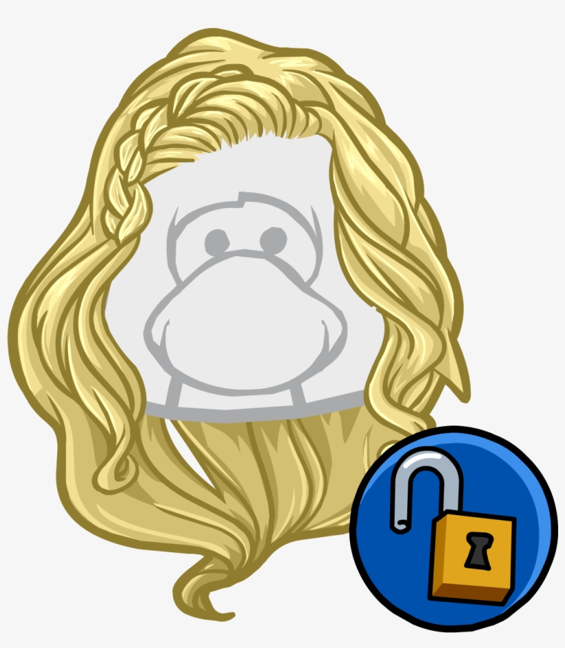 Red Hair Clipart Club Penguin - Club Penguin Hair - Png Download,  transparent png image