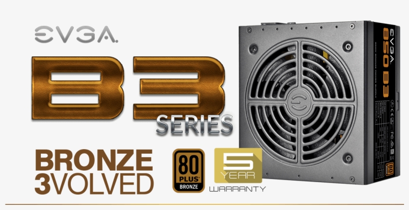Evga B3 Series Power Supplies - Evga 850 B3, 80 Plus Bronze 850w, Fully Modular, Evga, transparent png #5324370