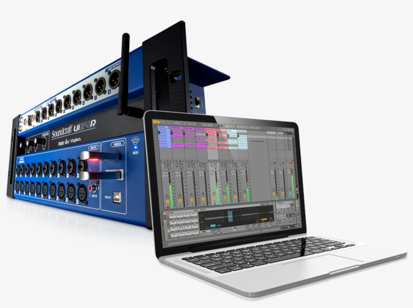 Soundcraft Ui24r 24-channel Digital Mixer Usb Multi-track, transparent png #5325803
