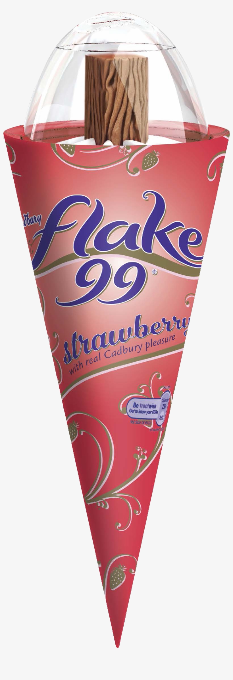Cadbury Strawberry Flake Cone - Cadbury Flake, transparent png #5325865