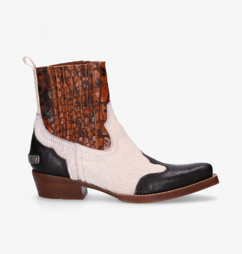 Sisterhood Western Ankle Boot Black, Off White & - Shabbies, transparent png #5326655