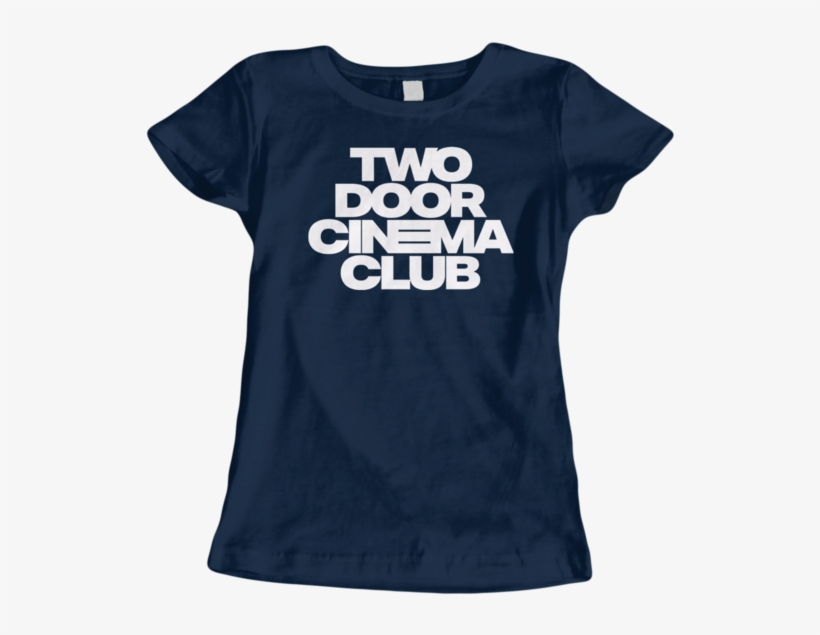 Ladies Navy Logo Tee - Two Door Cinema Club 'seismic' T Shirt - Neuf, transparent png #5327772