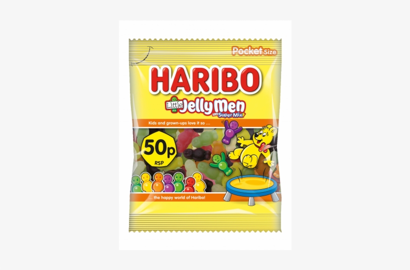 Haribo 50p Little Jelly Men Pocket Size 70g, transparent png #5331377