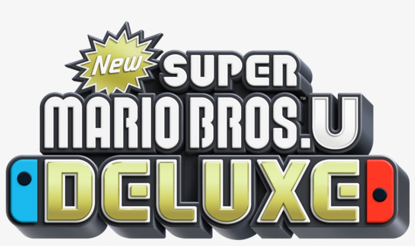 New Super Mario Bros U Deluxe Logo - Super Mario Wii U Deluxe, transparent png #5333478