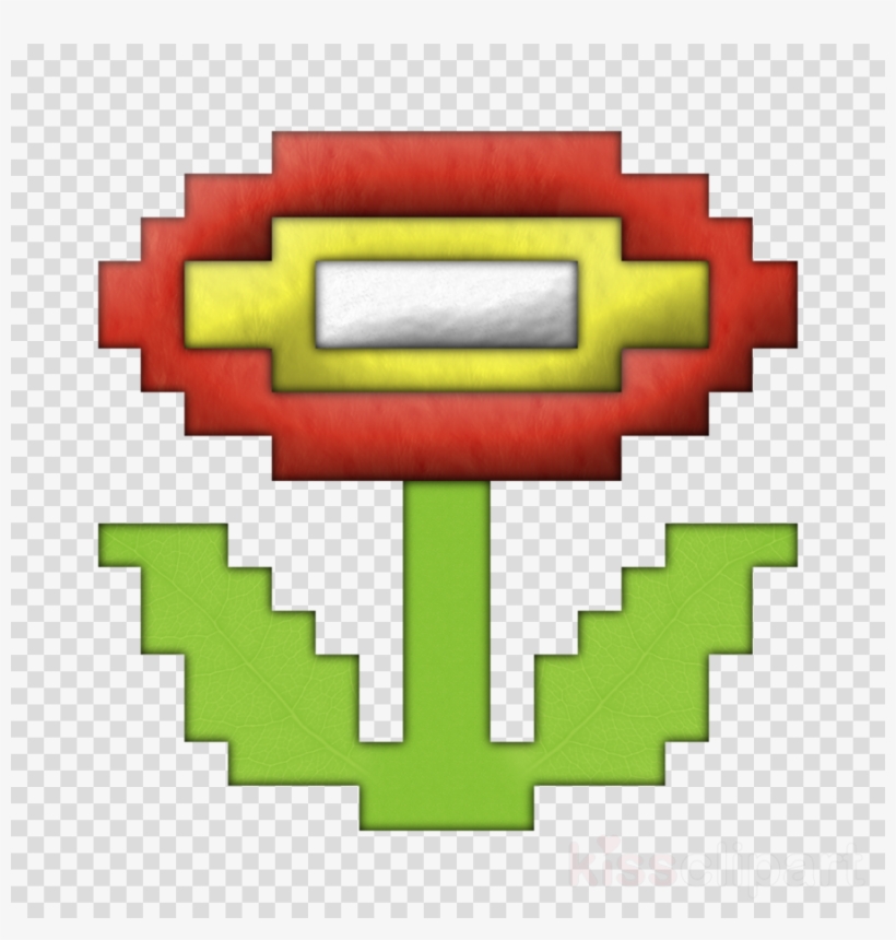 Mario Fire Flower Gif Clipart Super Mario Bros - Piranha Plant Pixel Art, transparent png #5333723