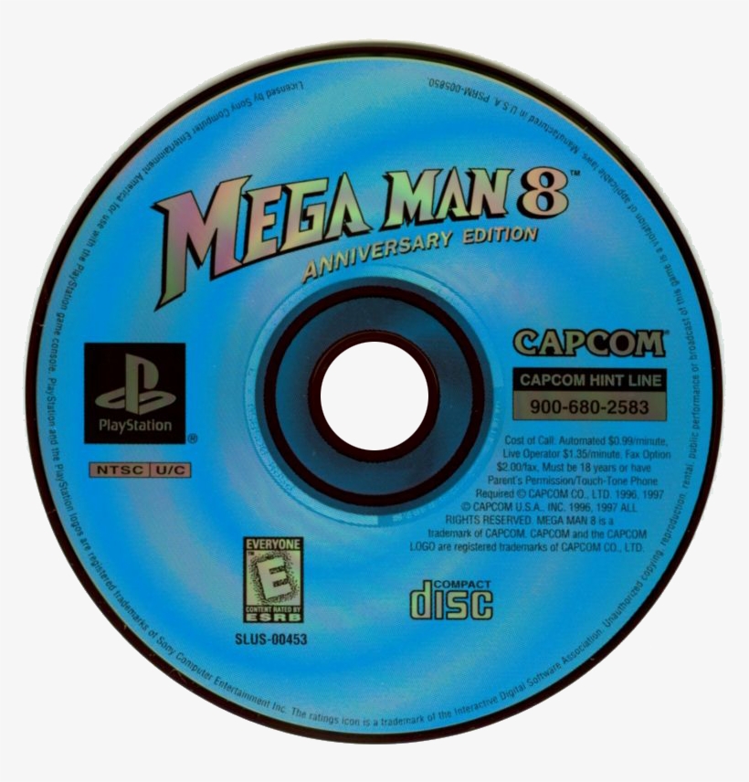Mega Man - Mega Man 8 Ps1 Disc, transparent png #5334413