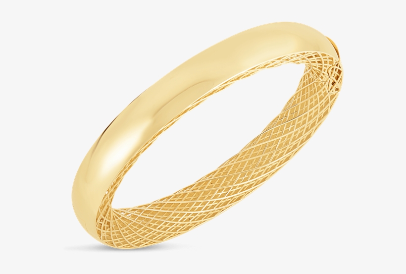 Roberto Coin Slim Bangle - Gold, transparent png #5334462