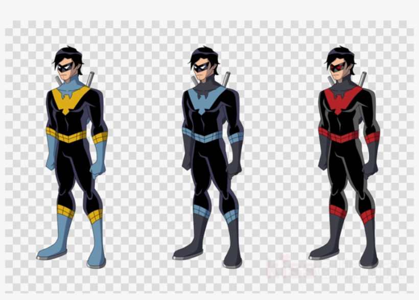 Nightwing Clipart Dick Grayson Superhero Nightwing - Nightwing Red Suit, transparent png #5336463