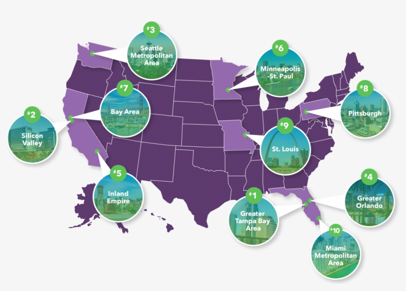 1 For 'best City For Women Entrepreneurs' - Us Map, transparent png #5338543