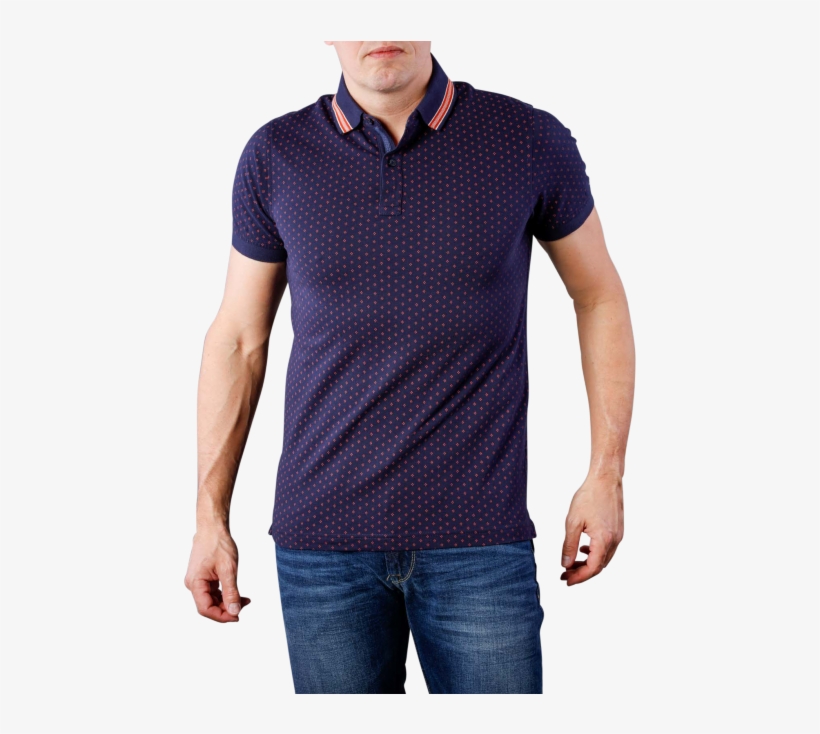 Tommy Hilfiger Caleb Prt Polo Maritime Blue/rooibos, transparent png #5338597