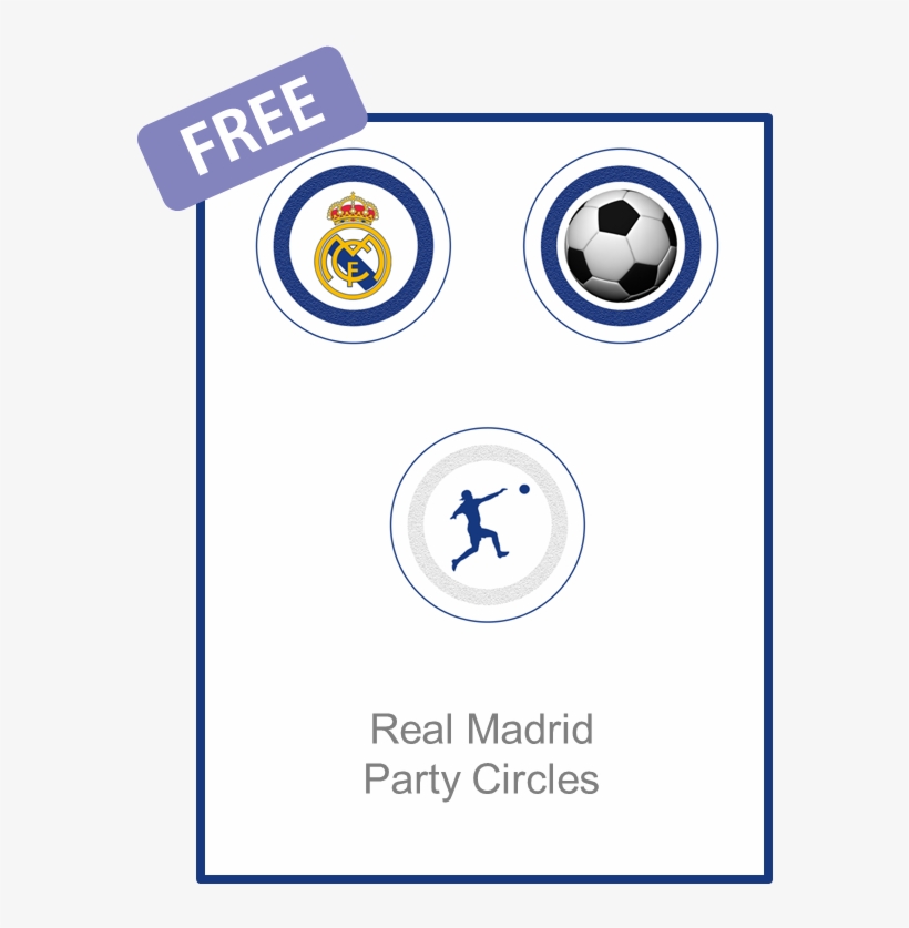 Real Madrid Party Circles - Real Madrid Printable Party, transparent png #5341811
