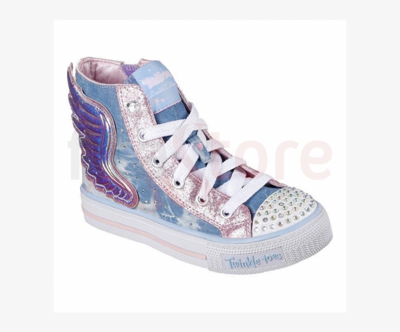 Tennis Skechers - Skechers Girls Twinkle Toes Shuffles, transparent png #5341919