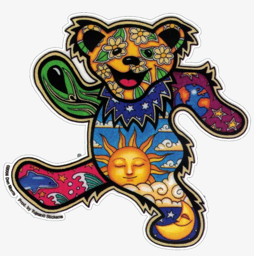 Grateful Dead Dancing Bear Png Picture Library Stock - Psychedelic Grateful Dead Bear, transparent png #5342090