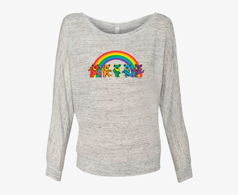 Grateful Dead Rainbow Bears Women's Long Sleeve Flowy - Grateful Dead Rainbow Bears, transparent png #5342360