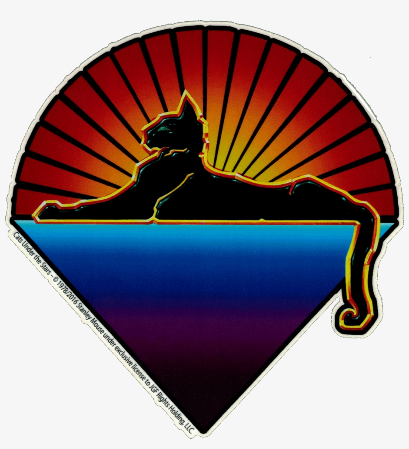 Grateful Dead Cats Under The Stars - Grateful Dead Tie Dye Sticker, transparent png #5342408