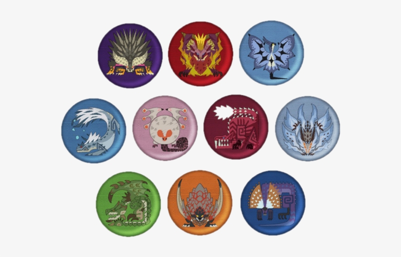 Monster Hunter Embroidered Pin Badges Monster Icons - Occupational Safety And Health, transparent png #5342474