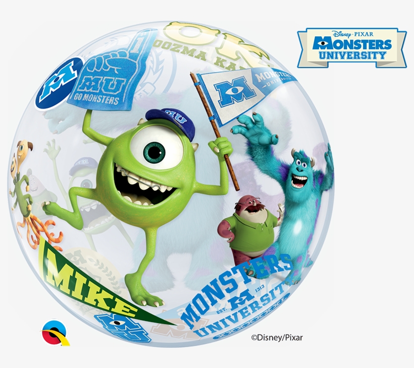 Monster Uni Front Bubble - Monsters University Bubble Balloon, transparent png #5342940