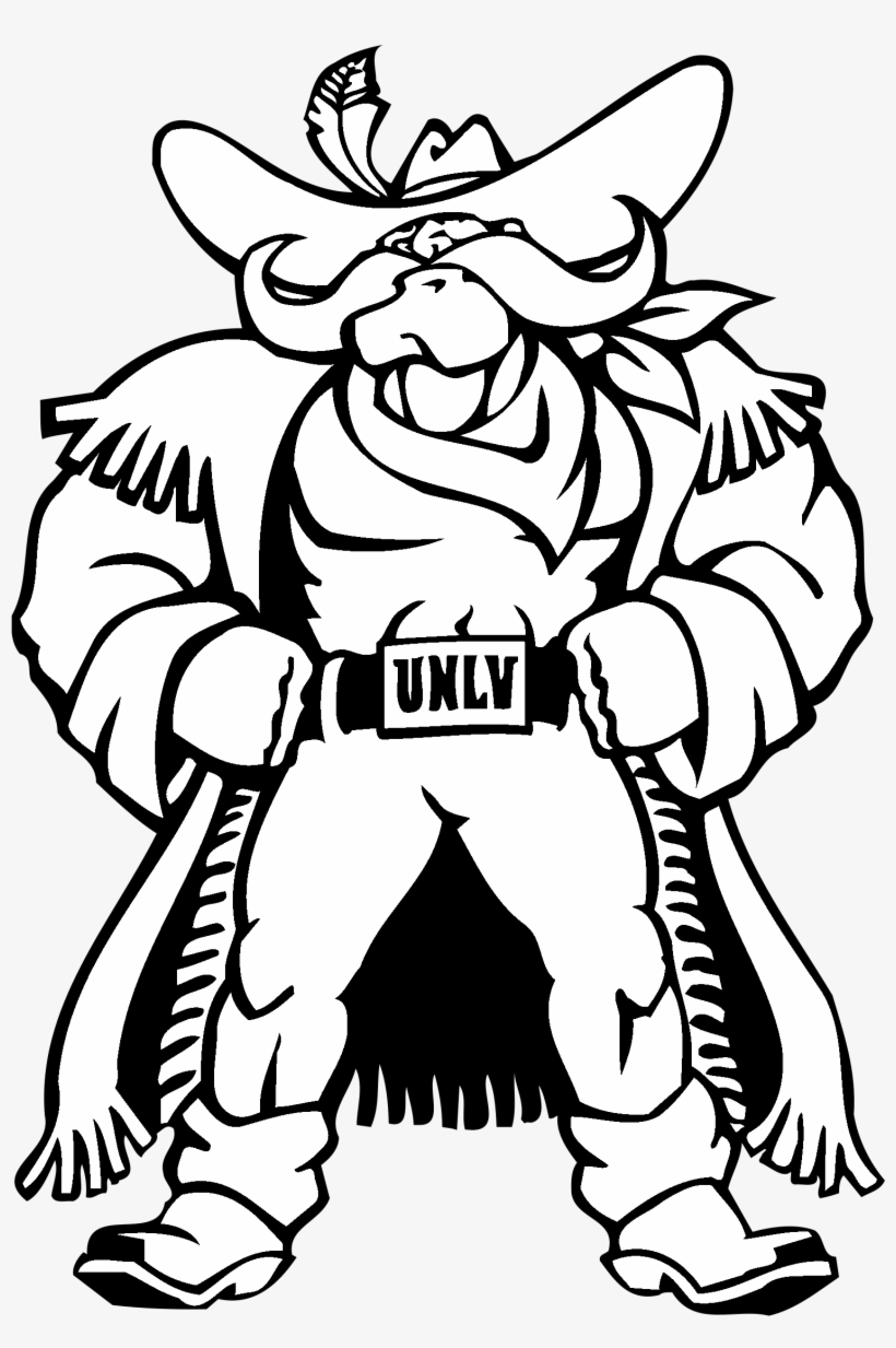 Unlv Rebels Logo Black And White - Unlv Rebels, transparent png #5345479