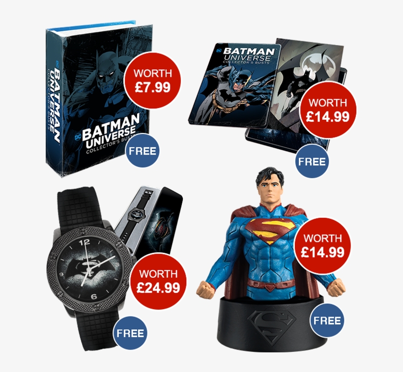 Exclusive Gifts Worth Over £60 - Dc Comics Watch Collection - Batman Vs Superman Watch, transparent png #5347224