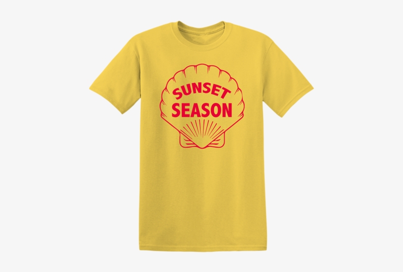 Sunset Shell Yellow Tee Ep - Gildan Gravel T Shirt, transparent png #5348736
