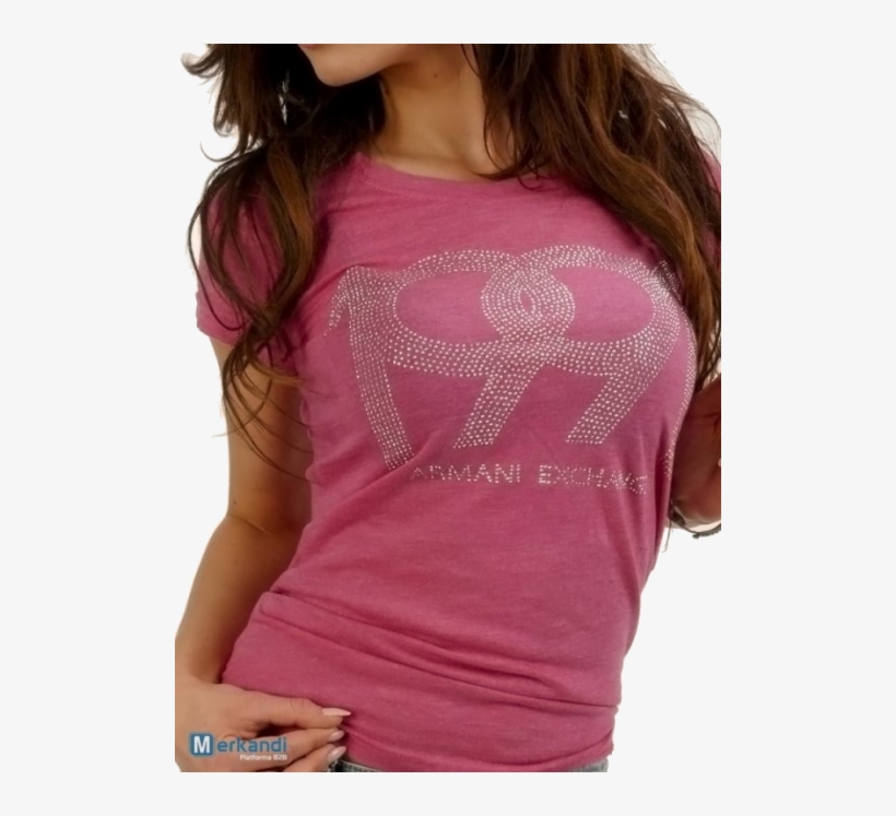 Majica Armani Exchange Pink - Girl, transparent png #5350482