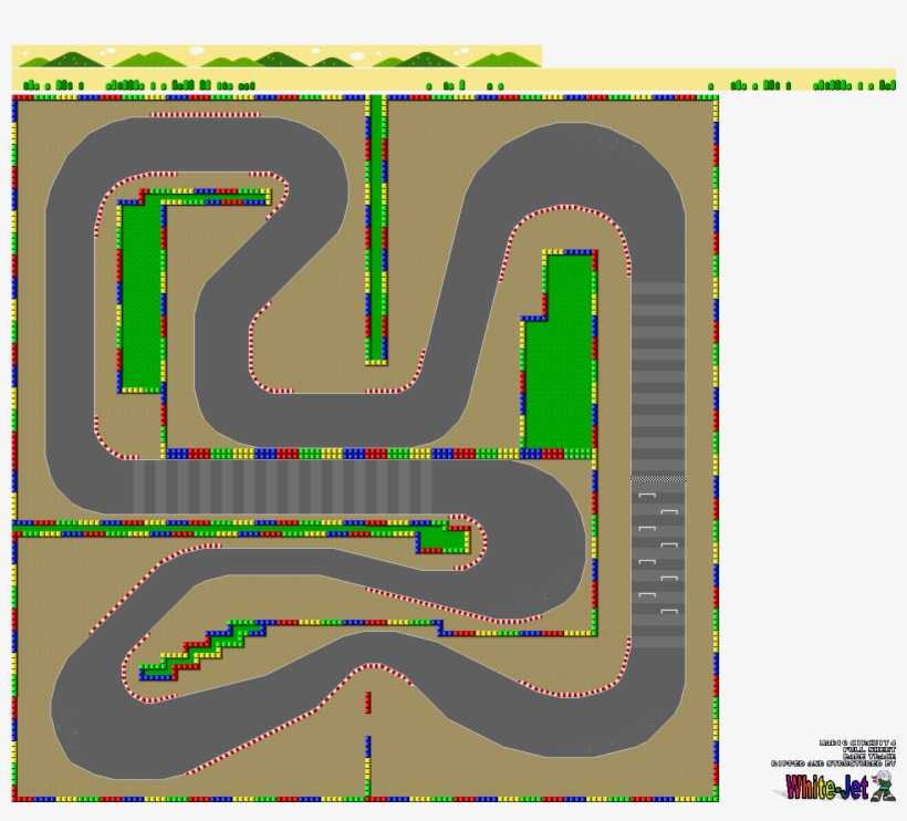 Click For Full Sized Image Mario Circuit 4 - Super Mario Kart Mario Circuit 4, transparent png #5351622