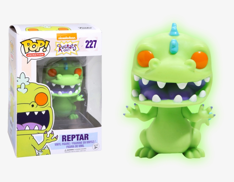 Reptar Glow Pop Vinyl Figure - Reptar Glow In The Dark Pop, transparent png #5352564