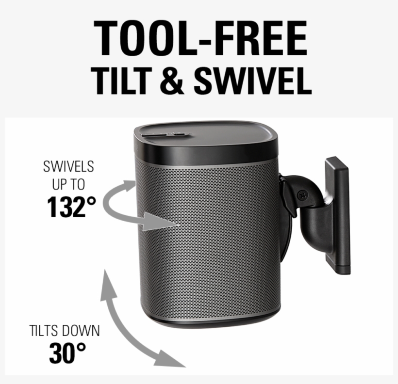 Adjustable Wall Mount Fitting Sonos One, Play, transparent png #5355139