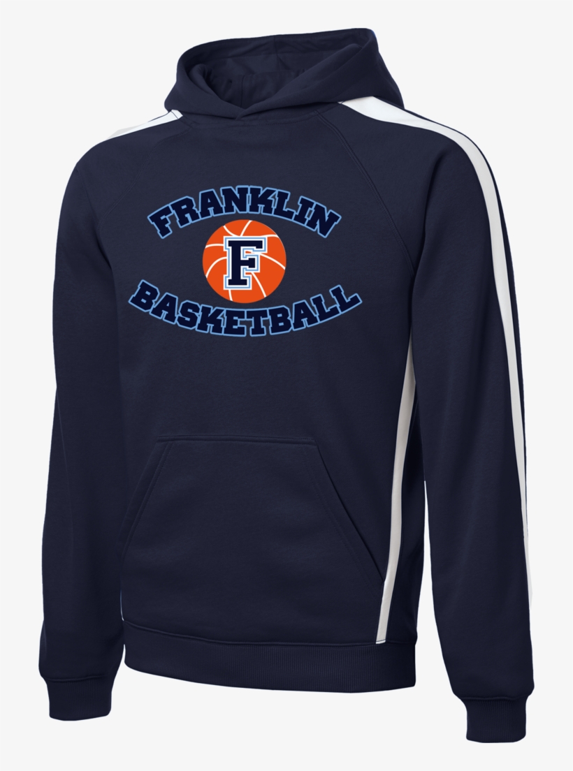 Franklin Basketball Logo Printed Stripe Pullover Hooded Adlai E