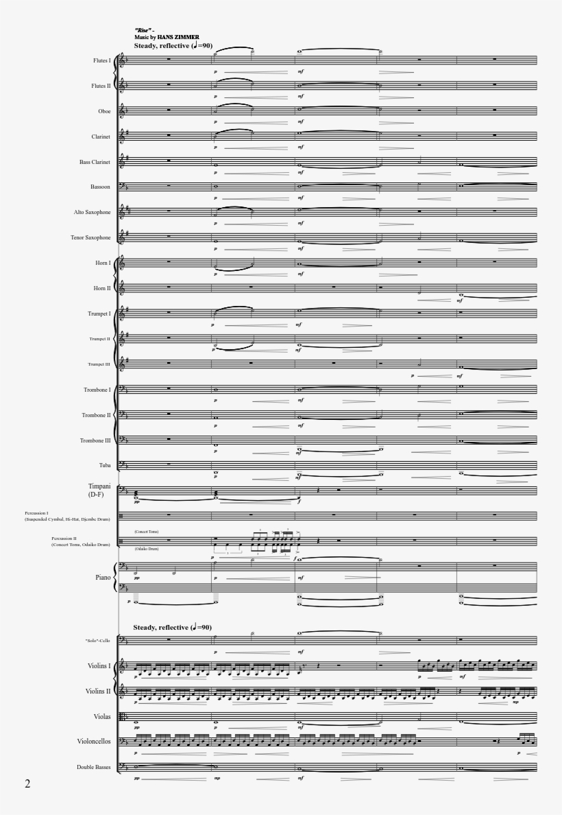 The Dark Knight Trilogy James Newton Howard, Hans Zimmer - Dark Knight Orchestra Score Pdf, transparent png #5356254