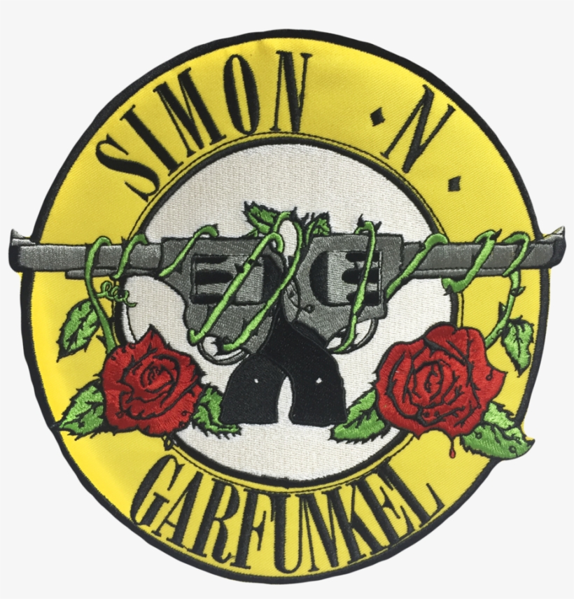 Metal Mash Up Guns N' Roses/simon And Garfunkle Backpatch - Simon & Garfunkel, transparent png #5356893